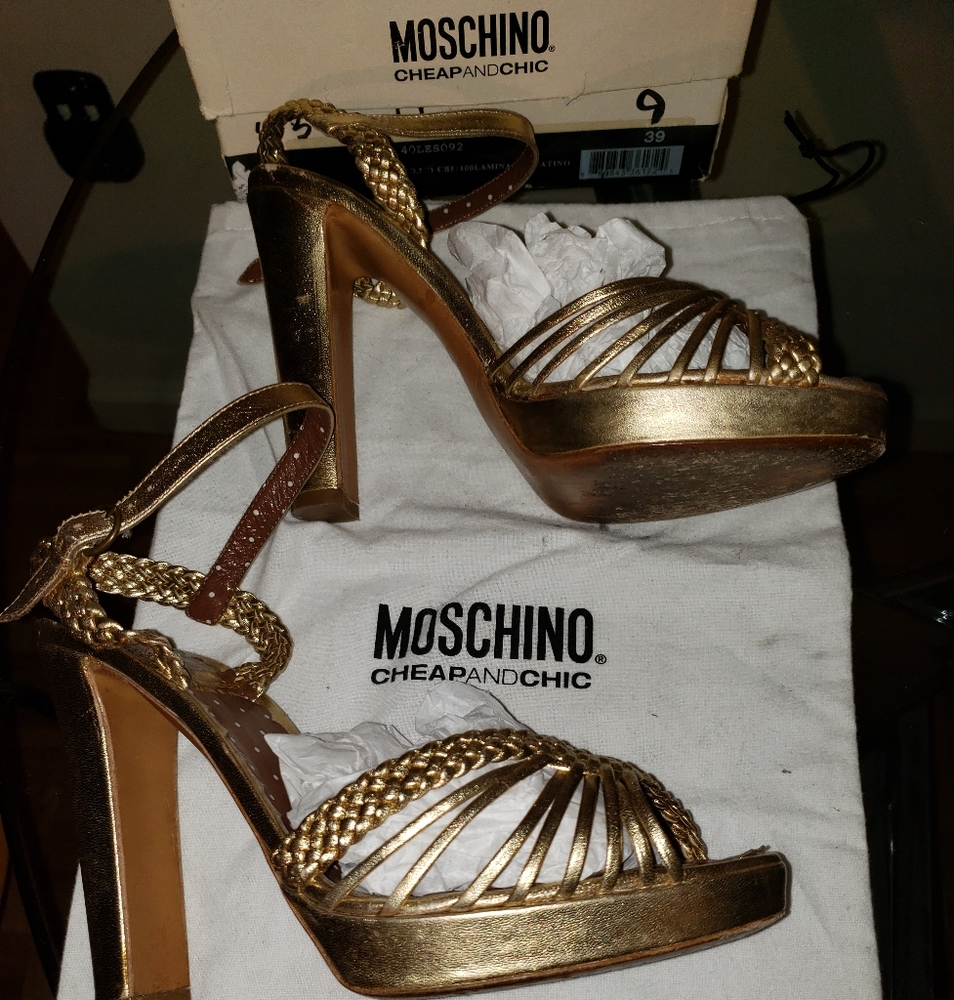 MOSCHINO gold sandals - Picture 4 of 6